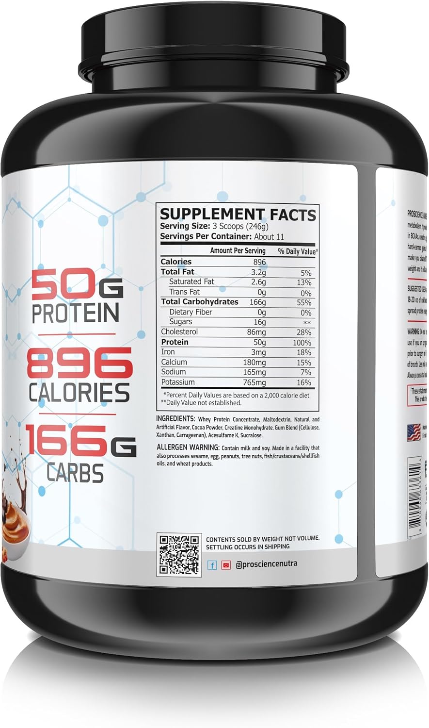 ProScience MASS Revolutionary Weight Gainer (Chocolate Peanut Butter flavour, Net Wt 6LBS )