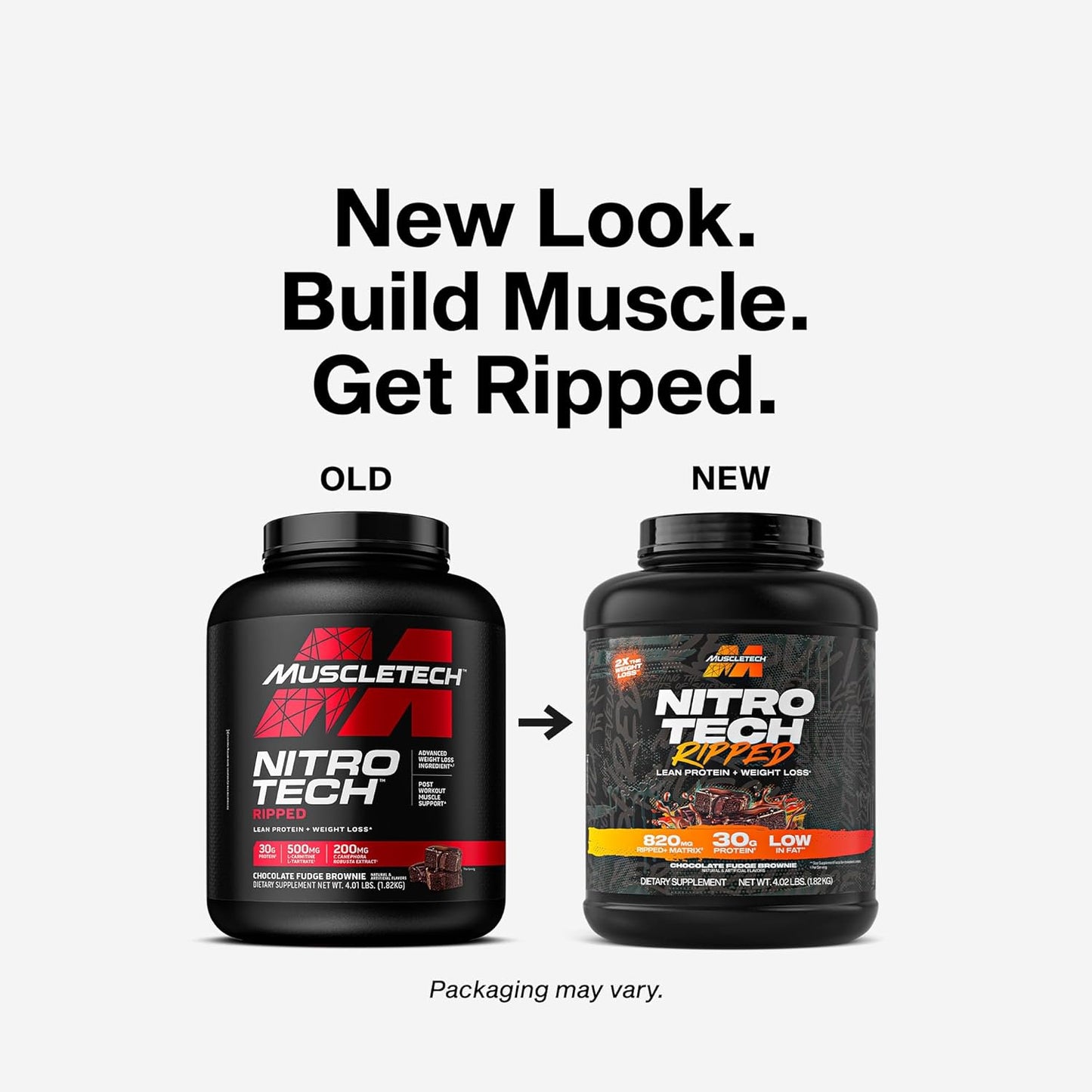 Nitro-Tech Ripped – Original by MuscleTech (Chocolate Fudge Brownie, 4.02lb / 1.82kg)
