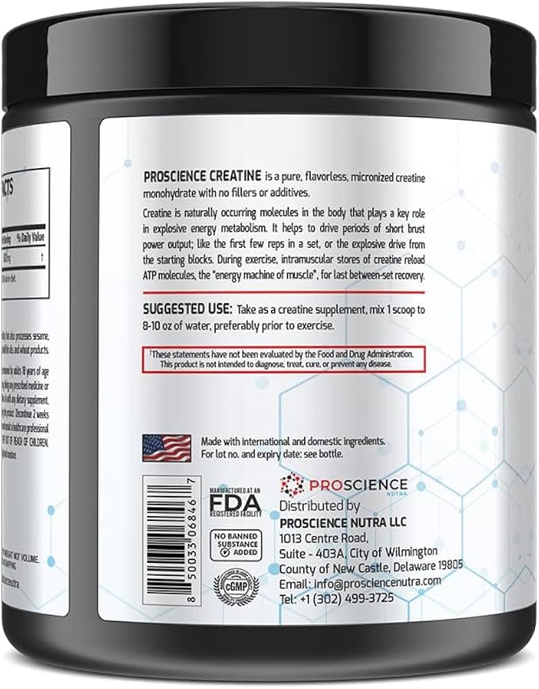 Pro Science Creatine Monohydrate (Unflavoured – 300g / 60 Servings)