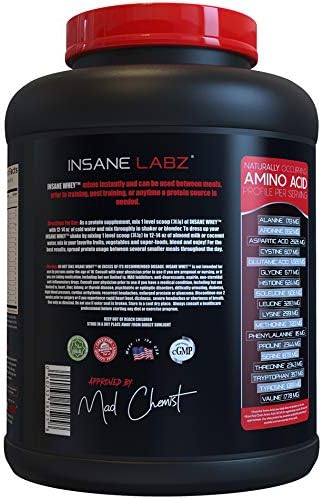 Insane Labz Insane Whey (Chocolate flavour, Net Wt 4.8 lb 2.2 kg, 60 Servings)
