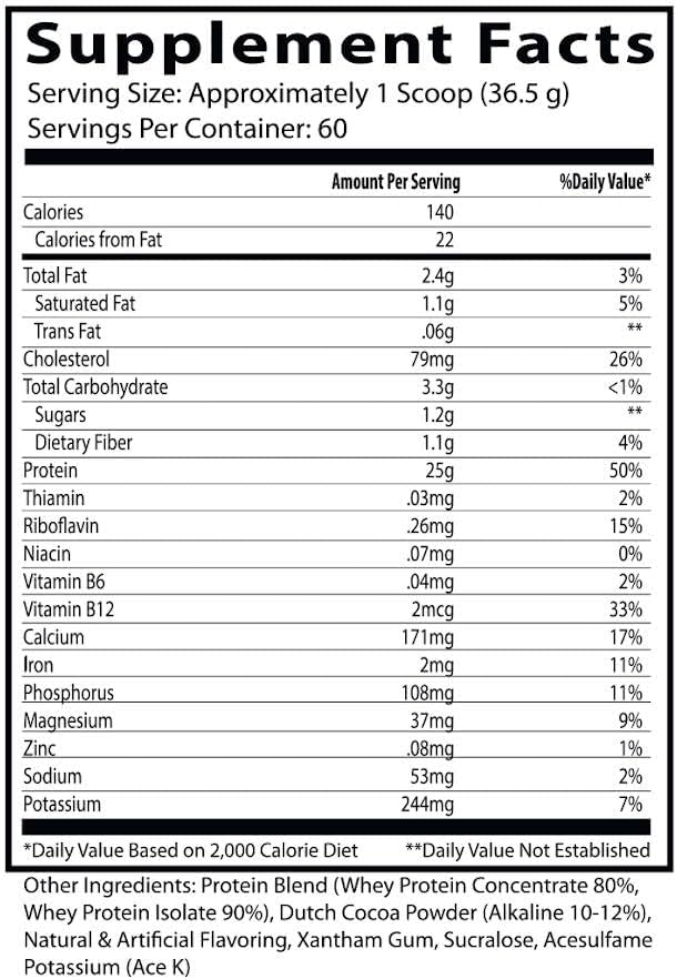 Insane Labz Insane Whey (Chocolate flavour, Net Wt 4.8 lb 2.2 kg, 60 Servings)