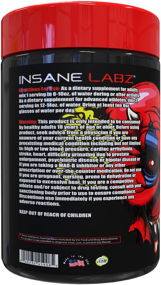 Insane Labz Demon BCAA (Grape Flavour, 60 Servings, Net Wt 13.7oz 390g)