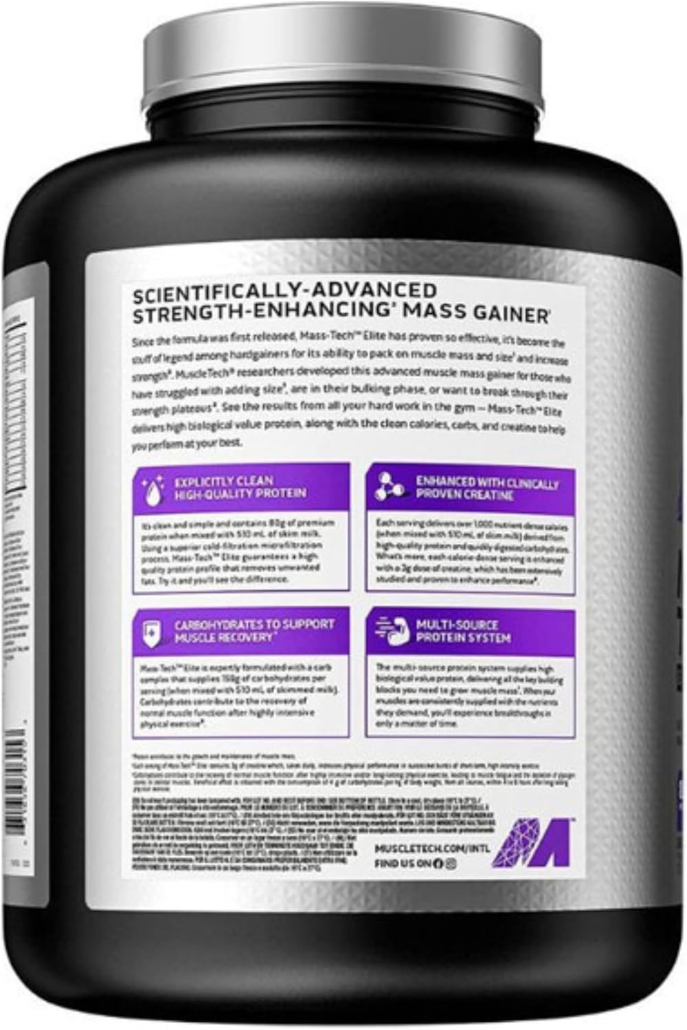 MuscleTech Mass Tech Elite (Strawberry flavour, Net Wt 6.00 LBS 2.72 KG)