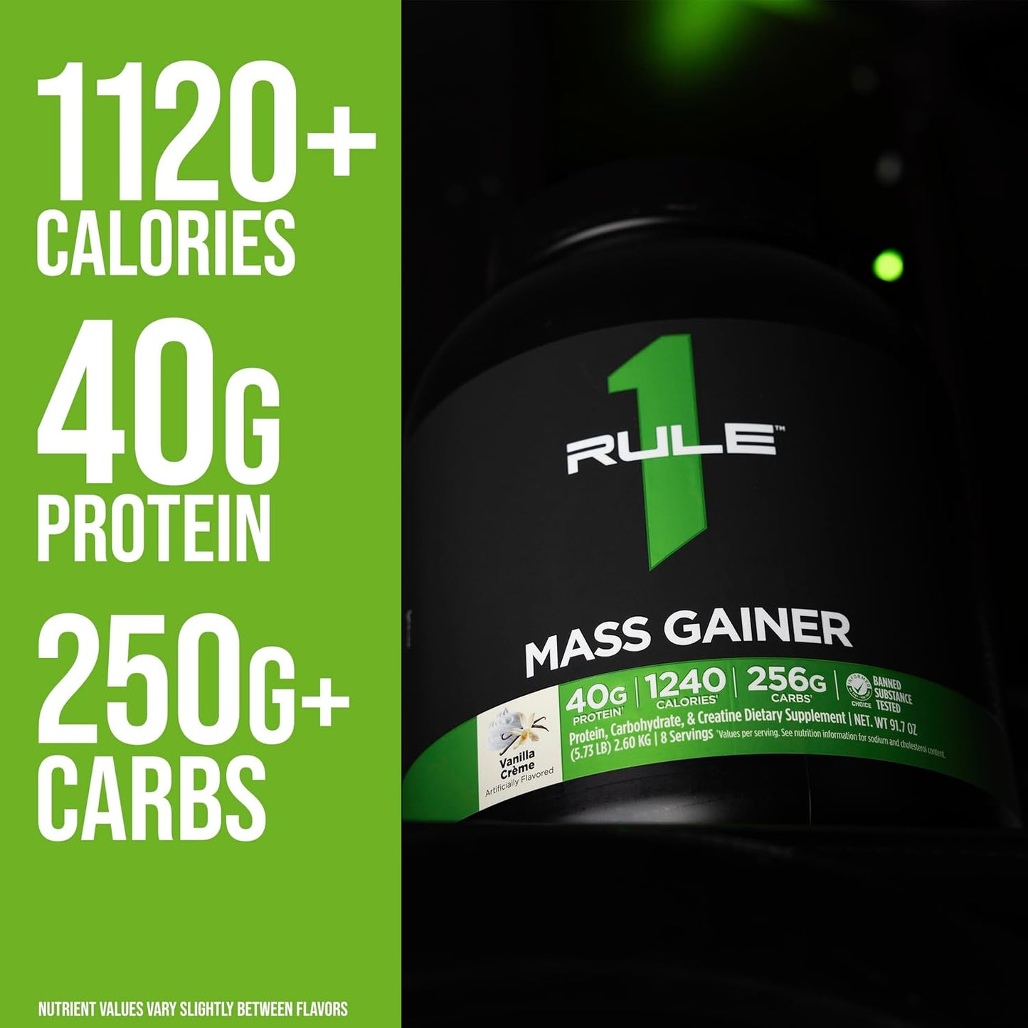 Rule 1 Mass Gainer (Chocolate Fudge Flavour, Net Wt 5.73 LBS 2.60 KG)