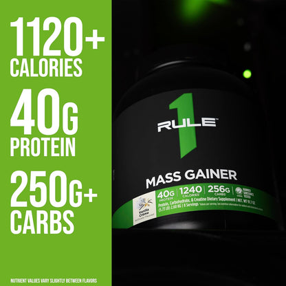 Rule 1 Mass Gainer (Chocolate Fudge Flavour, Net Wt 5.73 LBS 2.60 KG)