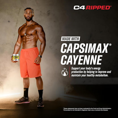 Cellucor C4 Pre-Workout Ripped (Icy Blue Razz flavour, Net Wt 189 g, 30 Servings)