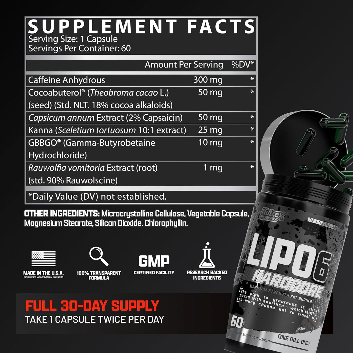 Nutrex Research Lipo-6 Hardcore (60 Capsules)