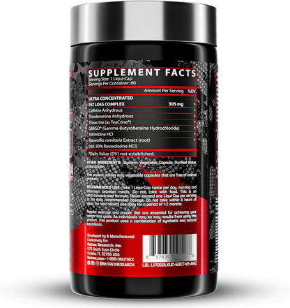 Nutrex Research Lipo-6 Black Ultra Concentrate (60 Liqui-Caps)