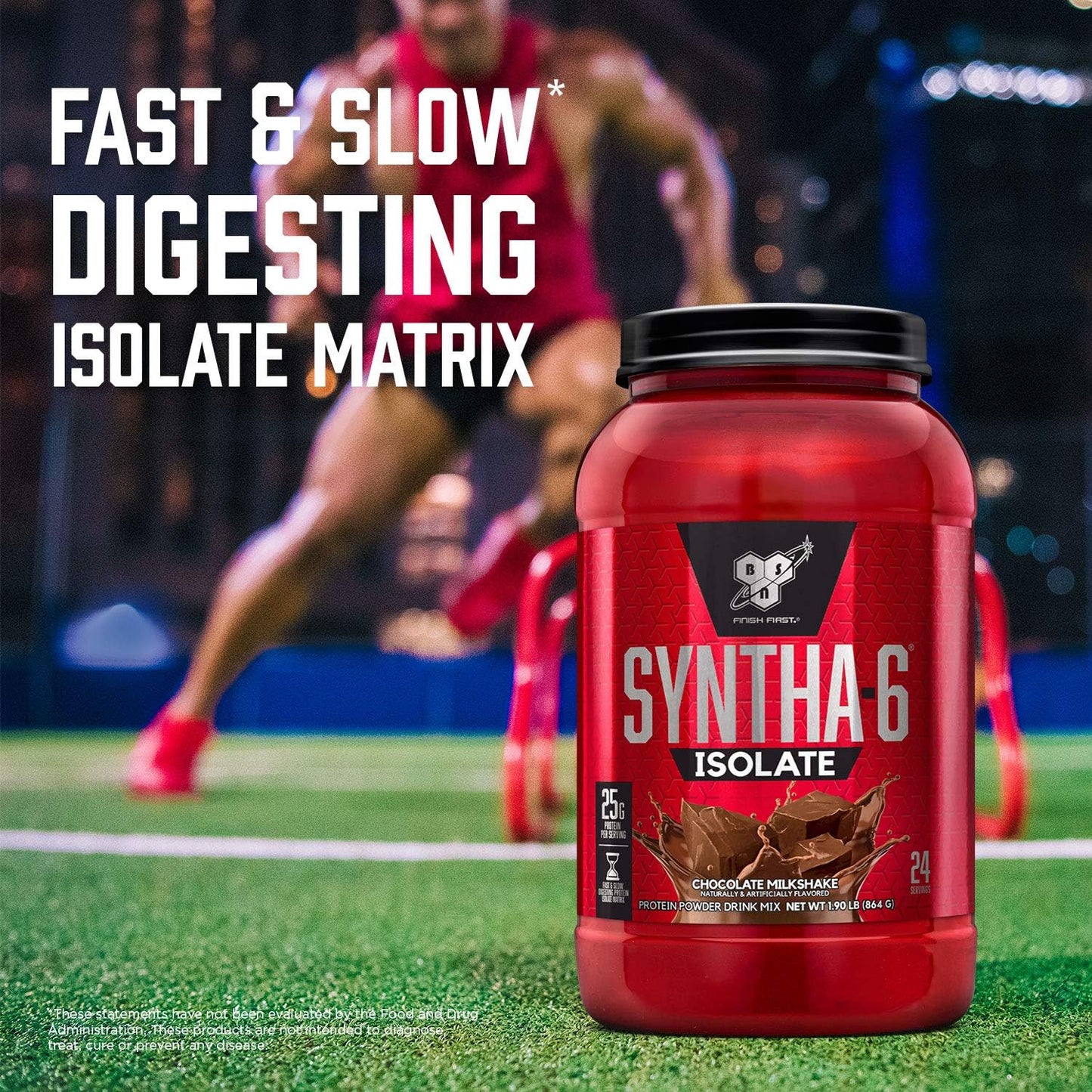 BSN Syntha-6 Isolate (Chocolate Milkshake flavour, Net Wt 4.02 LB 1.82 KG, 48 Servings)