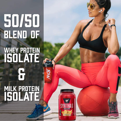 BSN Syntha-6 Isolate (Chocolate Milkshake flavour, Net Wt 4.02 LB 1.82 KG, 48 Servings)