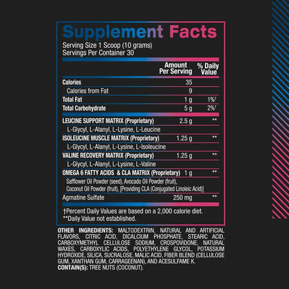BPI Sports The Original Best BCAA (Grape flavour, Net Wt 10.58 OZ 300g, 30 Servings)