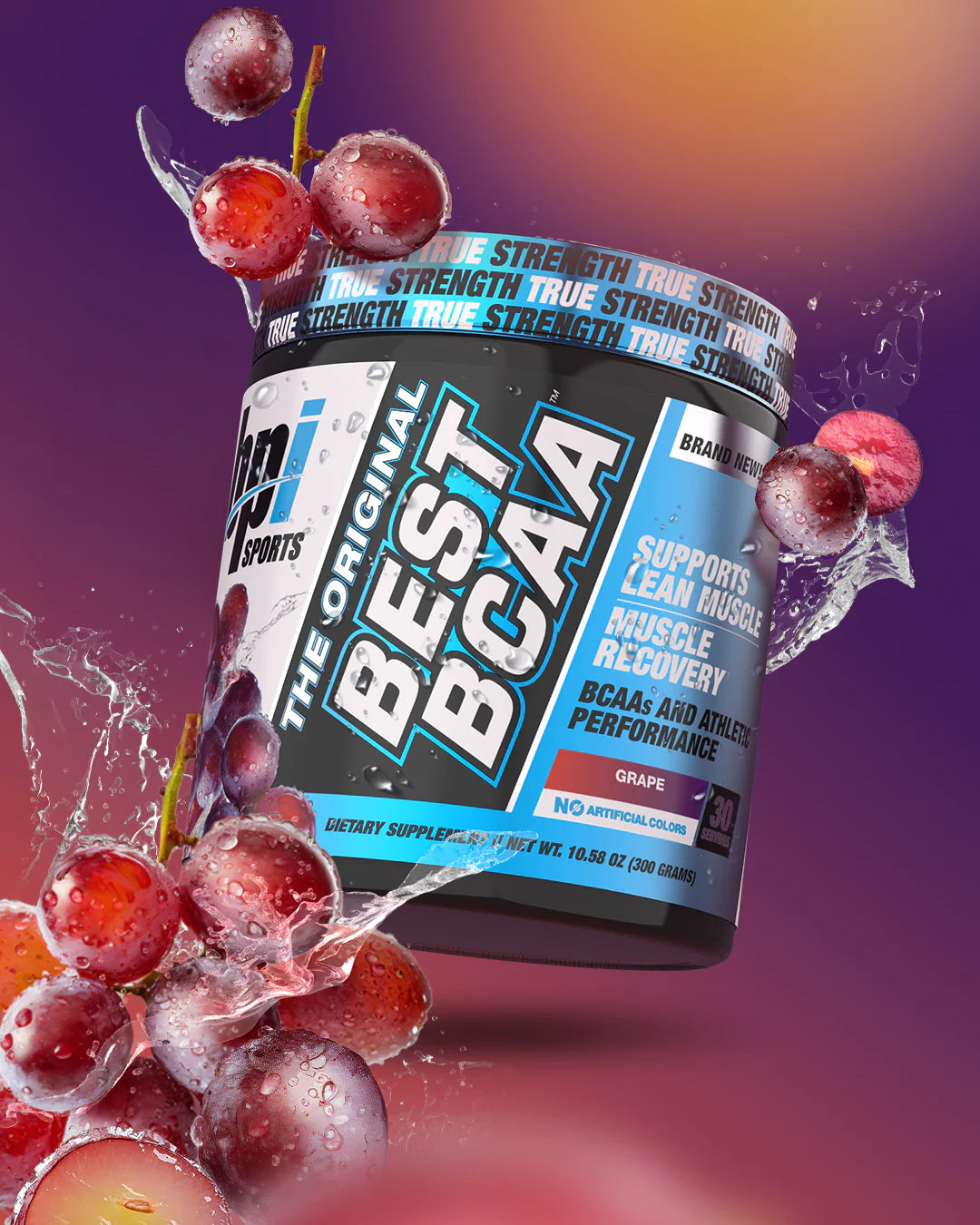 BPI Sports The Original Best BCAA (Grape flavour, Net Wt 10.58 OZ 300g, 30 Servings)