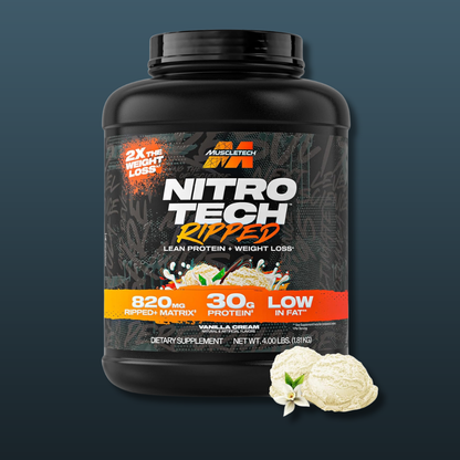 Nitro-Tech Ripped Original MuscleTech Vanilla Cream 4.02 lb 1.82 kg Pakistan high protein whey isolate fat loss lean muscle growth strength recovery performance gym supplement buy original MuscleTech Nitro-Tech Pakistan