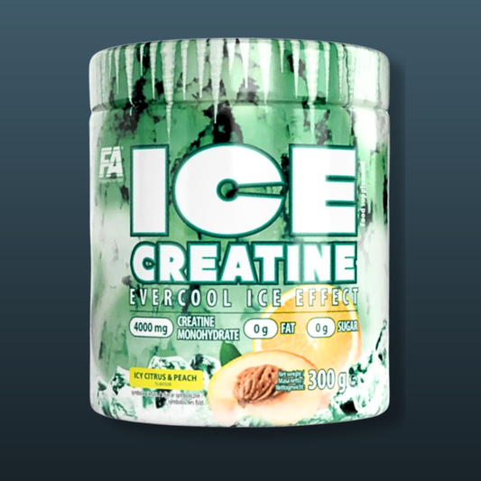 Ice Creatine Evercool Ice Effect Icy Citrus Peach Flavor 300g – Muscle Strength Power Output ATP Energy Endurance Muscle Growth Cooling Effect Performance Supplement Buy Online Pakistan Authentic Sports Nutrition