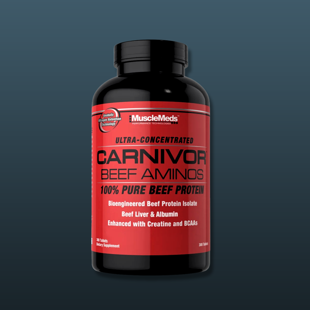 MuscleMeds Carnivor Beef Aminos 300 Tablets – Hydrolyzed Beef Protein Amino Acids Muscle Recovery Muscle Growth Strength Anabolic Support Supplement Buy Online Pakistan Authentic Sports Nutrition