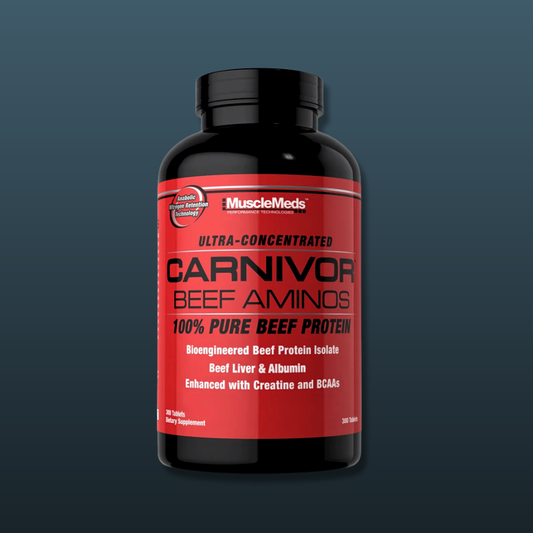 MuscleMeds Carnivor Beef Aminos 300 Tablets – Hydrolyzed Beef Protein Amino Acids Muscle Recovery Muscle Growth Strength Anabolic Support Supplement Buy Online Pakistan Authentic Sports Nutrition