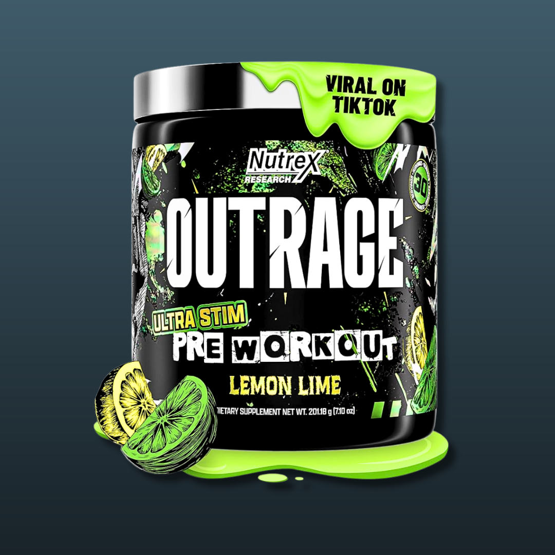 Nutrex Outrage Pre-Workout Lemon Lime Flavor 201g – Explosive Energy Focus Endurance Pump Strength Training Bodybuilding Supplement Buy Online Pakistan Authentic Sports Nutrition