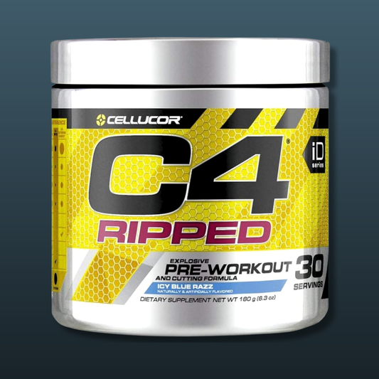Cellucor C4 Ripped Pre-Workout Icy Blue Razz Flavor 189g 30 Servings – Fat Burning Energy Focus Endurance Lean Muscle Cutting Supplement Buy Online Pakistan Authentic Sports Nutrition