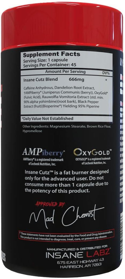 Insane Labz Insane Cutz (45 Capsules)
