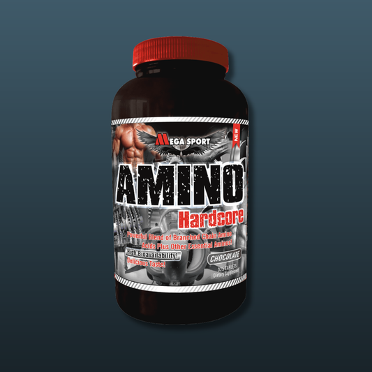 Mega Sport Amino Hardcore Chocolate Flavour 325 Tablets | Best Amino Acid Supplement in Pakistan | Buy Original Mega Sport Amino Hardcore Online Pakistan | Imported Full Spectrum Amino Acid Tablets with Essential Amino Acids BCAAs & Non Essential Amino Acids for Maximum Muscle Recovery Lean Muscle Growth Muscle Protein Synthesis & Complete Muscle Protection | Top Amino Acid Tablet Supplement for Bodybuilding Powerlifting Strength Training Competition Prep & Maximum Rapid Muscle Recovery Lean Muscle Mass Pre