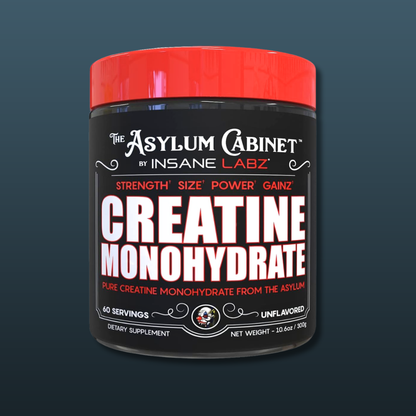 Insane Labz Asylum Cabinet Creatine Monohydrate Unflavored 10.6OZ 300g 60 Servings | Best Creatine Supplement in Pakistan | Buy Original Insane Labz Creatine Monohydrate Online Pakistan | Imported 100% Pure Hardcore Creatine Monohydrate with Zero Fillers & Zero Additives for Maximum Muscle Creatine Saturation Explosive Strength Superior Power Output Unstoppable Training Endurance & Ultra Fast Post Workout Recovery | Top Pure Creatine Supplement for Bodybuilding Powerlifting Strength Training High Intensity 