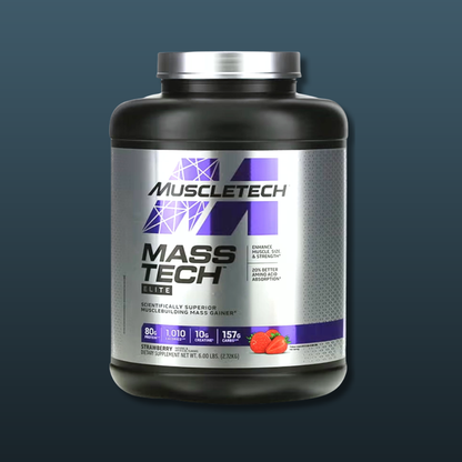 MuscleTech Mass Tech Elite Strawberry Flavour 6LBS 2.72KG | Best Mass Gainer Supplement in Pakistan | Buy Original MuscleTech Mass Tech Elite Online Pakistan | Imported Science Backed High Calorie Mass Gainer Protein Powder with Multi Source Protein Creatine & Complex Carbohydrates for Lean Quality Muscle Gains Rapid Weight Gain Explosive Strength & Ultra Fast Post Workout Recovery | Top Mass Gainer for Hardgainers Lean Bulking Elite Bodybuilding Powerlifting & Maximum Quality Size Strength & Lean Muscle Ma