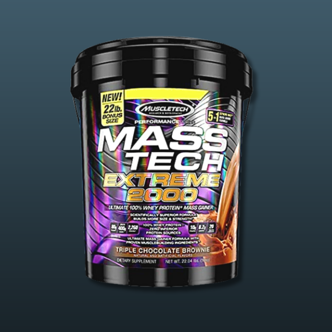 MuscleTech Mass Tech Extreme 2000 Triple Chocolate Brownie Flavour 22.04LB Bonus Size | Best Mass Gainer Supplement in Pakistan | Buy Original MuscleTech Mass Tech Extreme 2000 Online Pakistan | Imported Ultra High Calorie 2000 Calorie Mass Gainer Protein Powder with Multi Source Protein Creatine & Complex Carbohydrates for Extreme Weight Gain Maximum Muscle Growth Explosive Strength & Ultra Fast Post Workout Recovery | Top Mass Gainer for Extreme Hardgainers Serious Bulking Elite Bodybuilding Powerlifting 