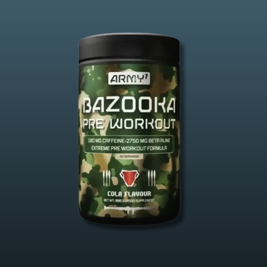 Army1 Bazooka Pre Workout Cola Flavour 40 Servings 480g | Best Pre Workout Supplement in Pakistan | Buy Original Pre Workout Online Pakistan | Imported Pre Workout Powder for Explosive Energy Focus & Endurance | Top Pre Workout for Bodybuilding Powerlifting Gym Training | Authentic Sports Nutrition Supplement Pakistan | Fast Delivery Across Pakistan | BOLT LIFT