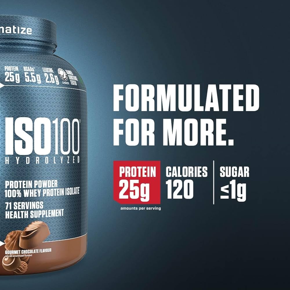 ISO100 Hydrolyzed Whey Protein by Dymatize – Chocolate 71 Servings