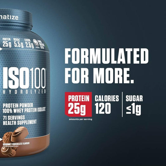 ISO100 Hydrolyzed Whey Protein by Dymatize – Chocolate 71 Servings
