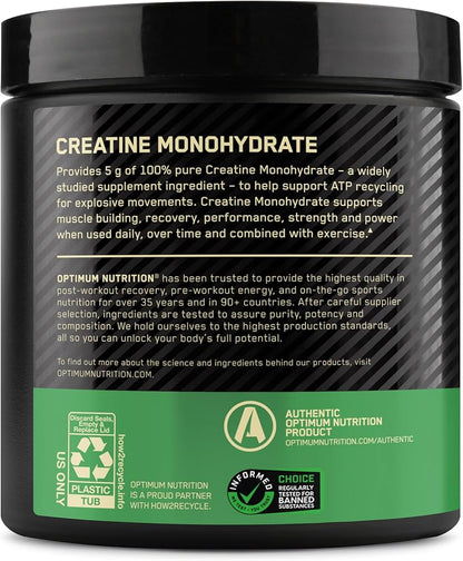 Optimum Nutrition Micronized Creatine Powder (Unflavoured net wet 300g)