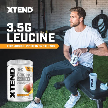 Xtend BCAA – The Original 7 g BCAA Muscle Recovery + Electrolytes (Zero Sugar,Flavour Mango Madness, 30 servings, 390 g)