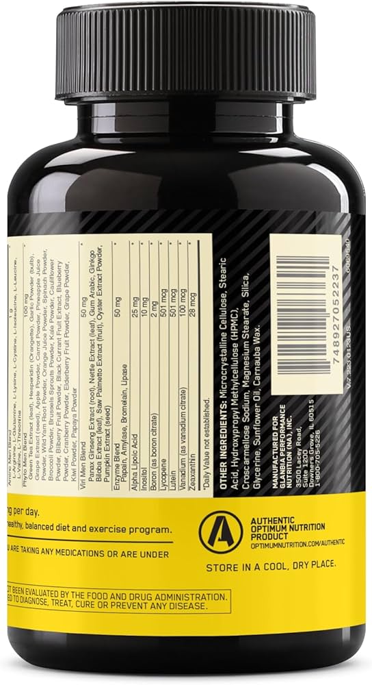 Optimum Nutrition OPTI-MEN (Multivitamin for Active Men, 90 tablets – 30 servings)