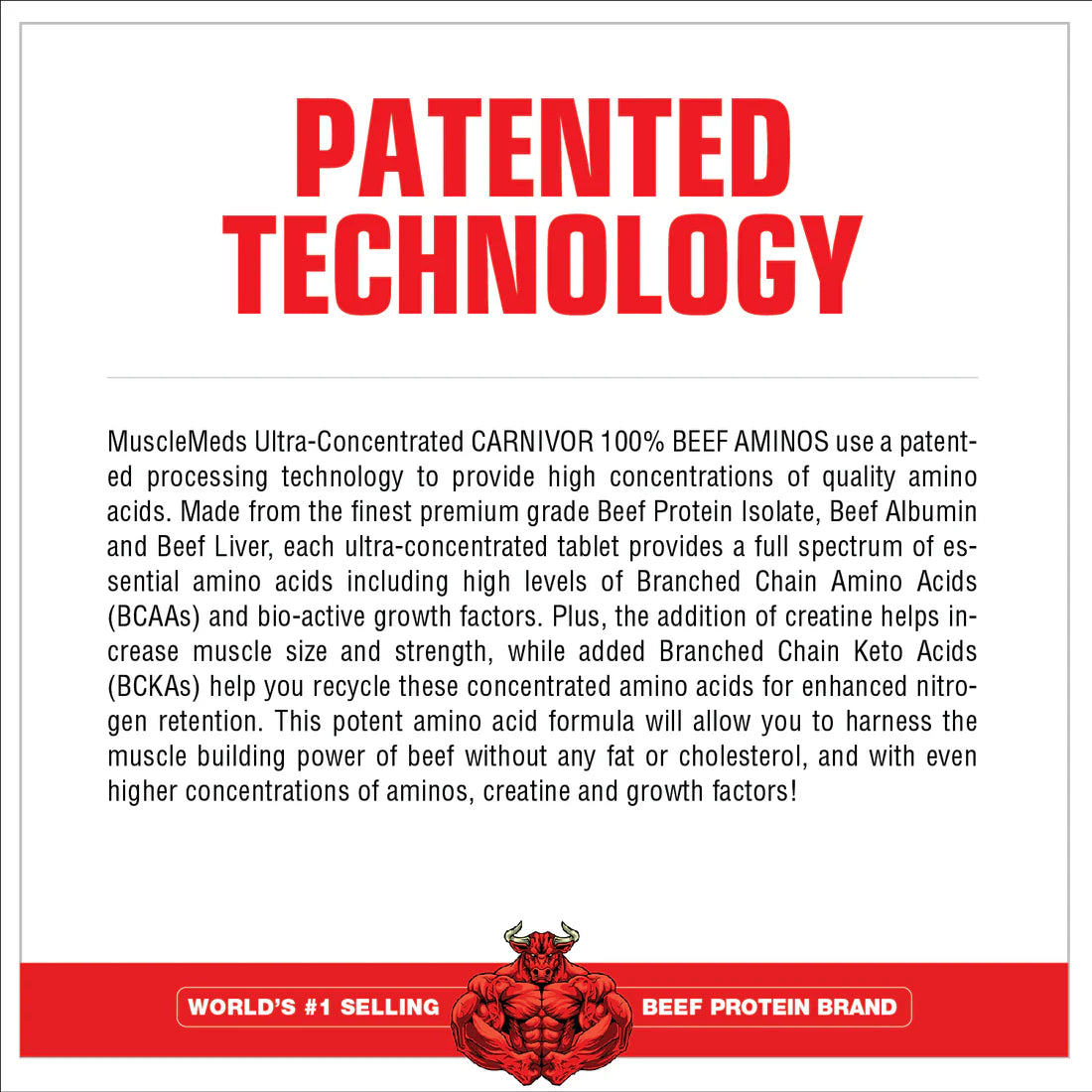 MuscleMeds Carnivor Beef Aminos (300 Tablets)