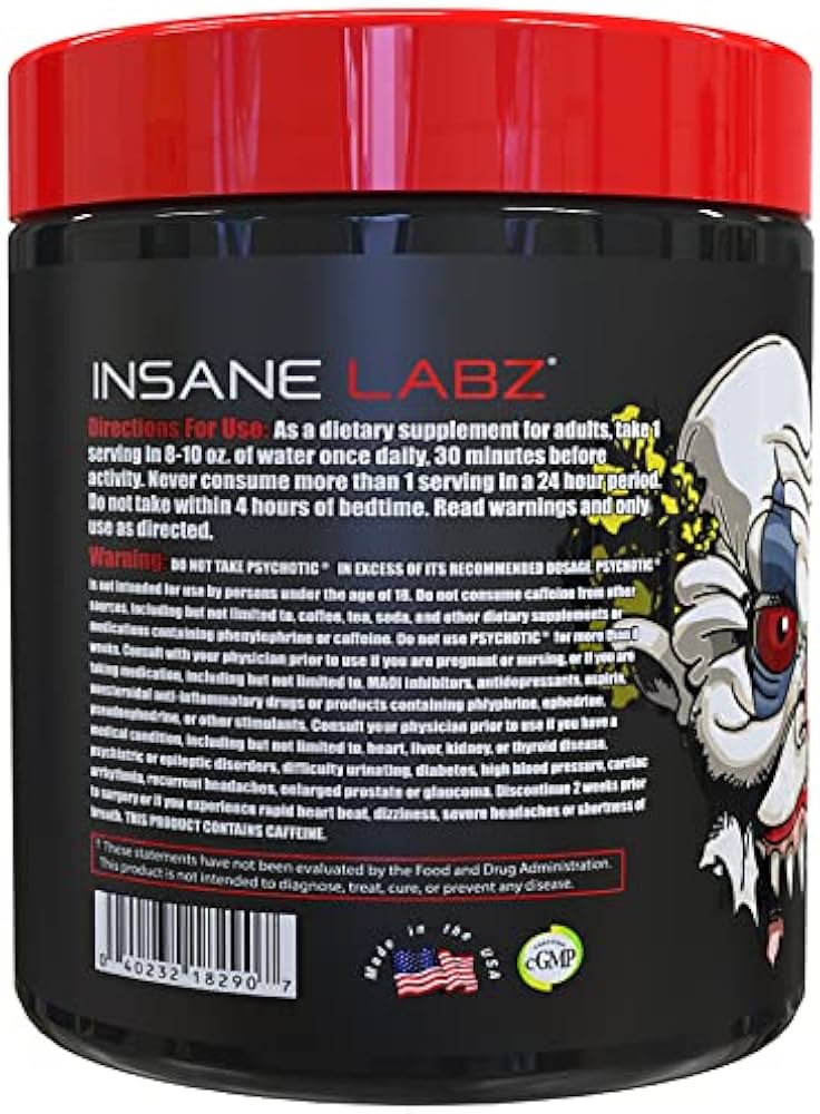 Insane Labz Psychotic Pre‑Workout (Fruit Punch / Watermelon / other flavours, Net Wt 35 Servings)