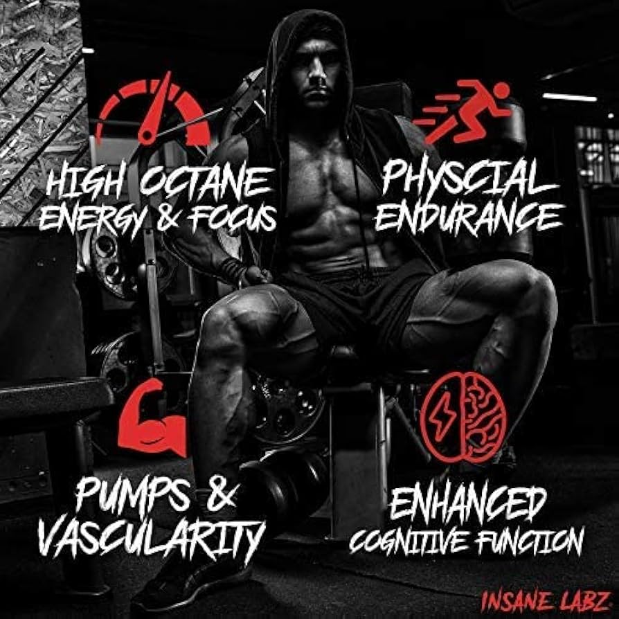 Insane Labz Psychotic Pre‑Workout (blueberry raspberry/ Watermelon / other flavours, Net Wt 35 Servings)