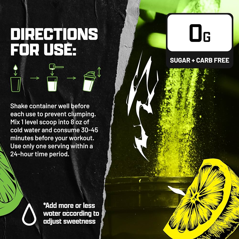 Nutrex Outrage Pre‑Workout (Lemon Lime flavour, Net Wt 201 g)