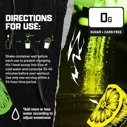 Nutrex Outrage Pre‑Workout (Lemon Lime flavour, Net Wt 201 g)