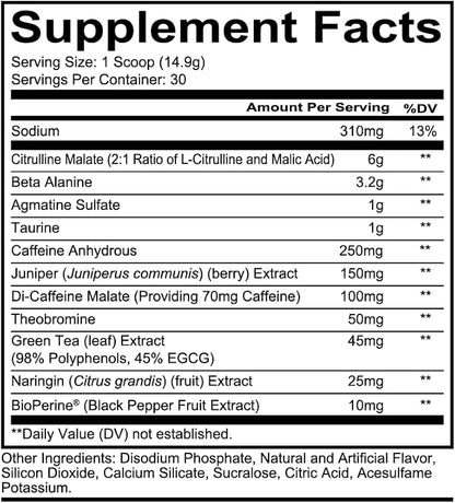Redcon1 Total War Pre-Workout (Watermelon flavour, Net Wt 441 g, 30 Servings)